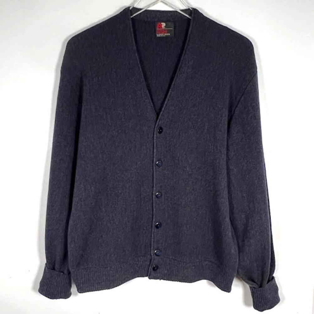 Vintage Arnold Palmer by Robert Men’s Bruce Cardigan Sweater L Blue USA